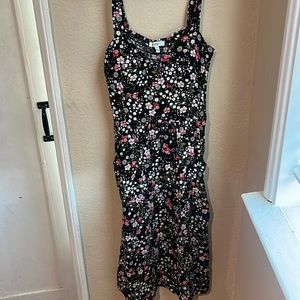 Black floral dress never worn